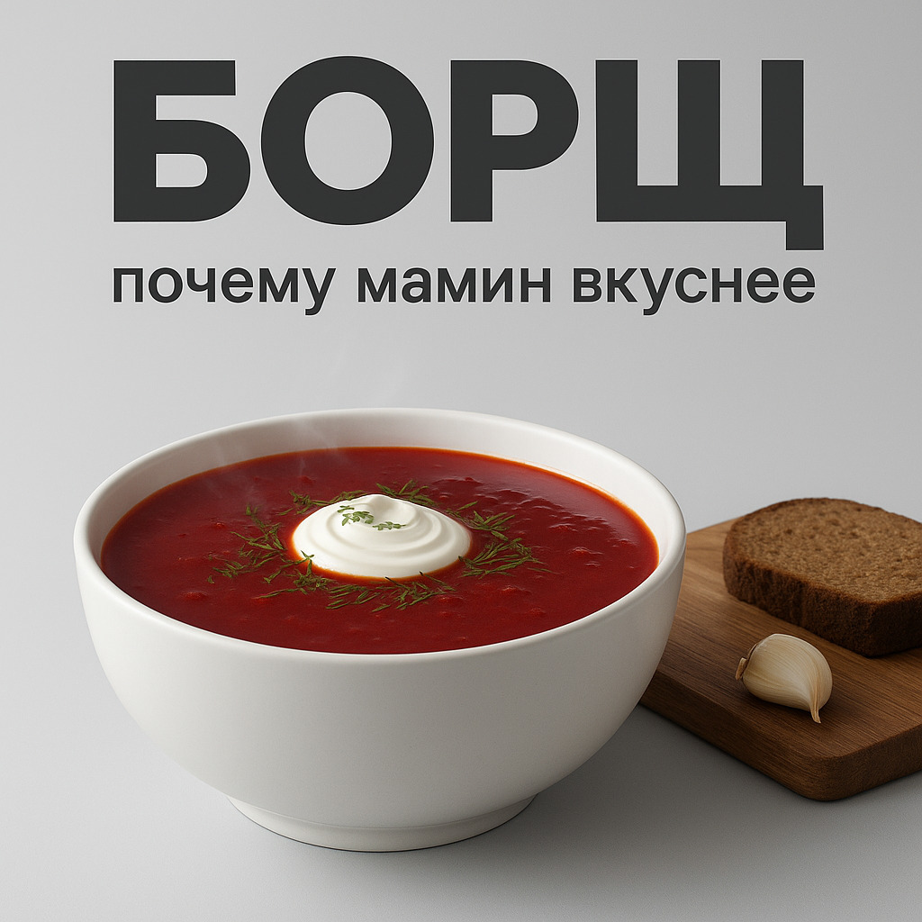 Почему борщ у мамы вкуснее: разбираю по шагам, что вы делаете не так