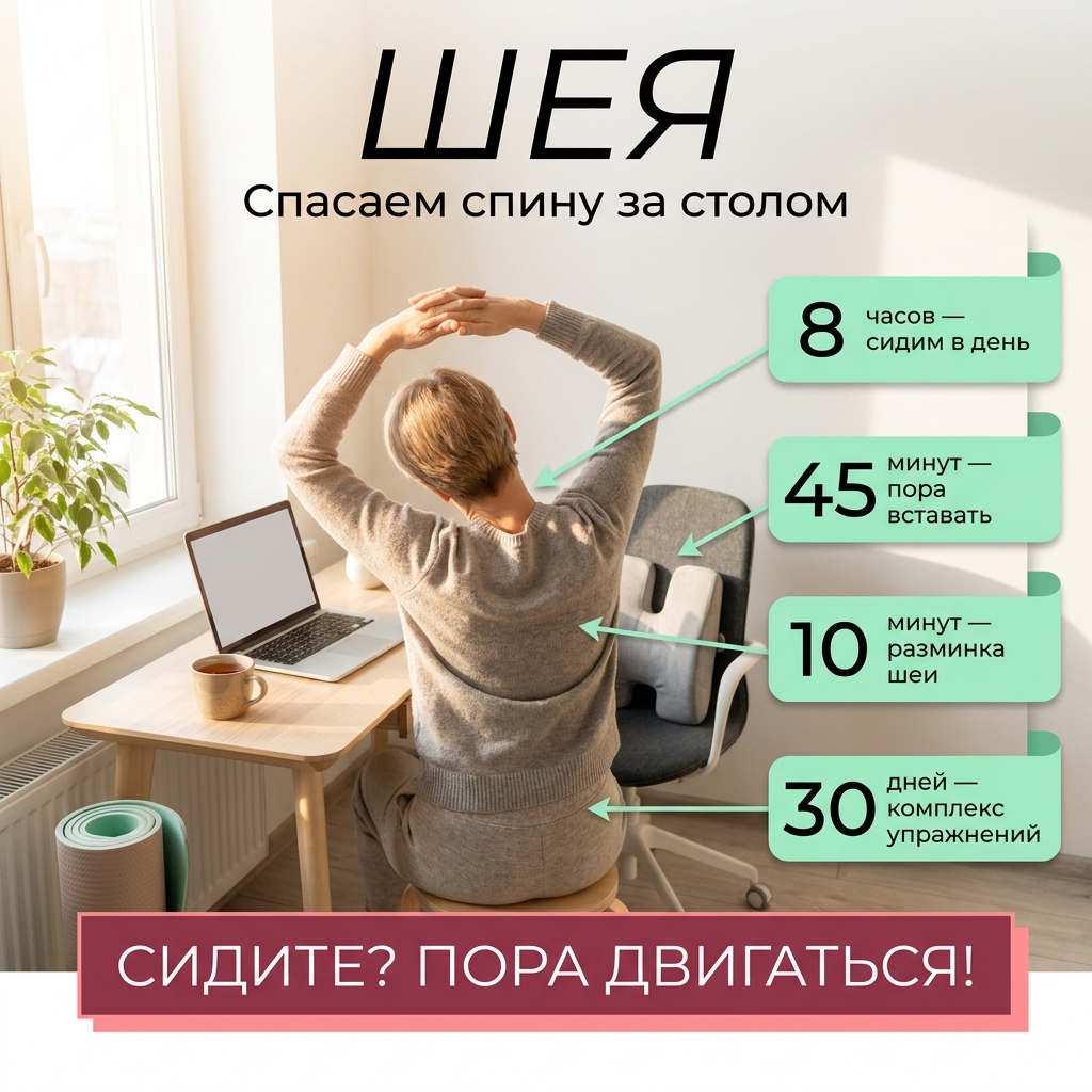 Холка на шее после 45: откуда берётся и 5 упражнений вместо массажёров
