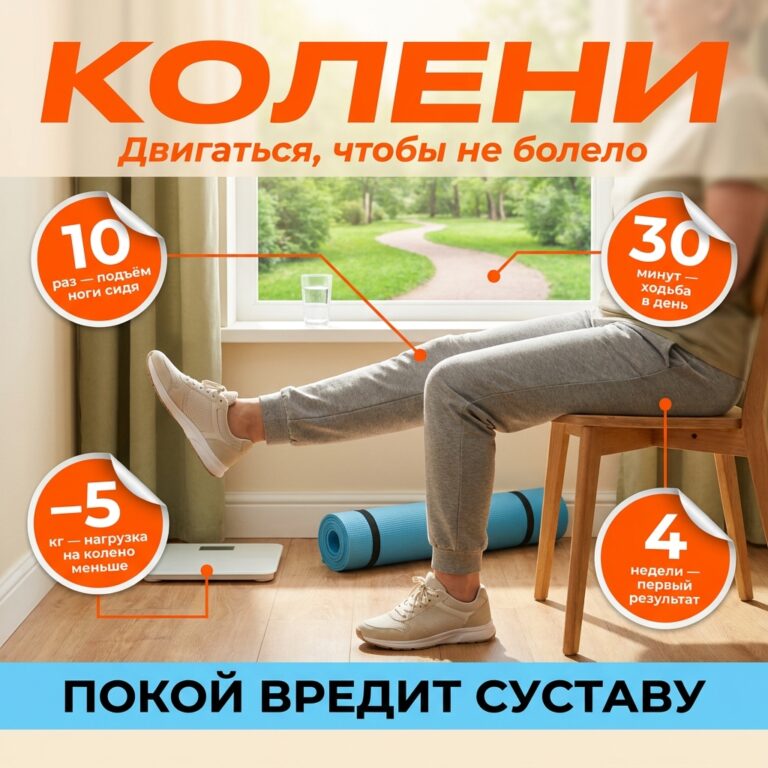 Упражнения для коленей при артрозе после 50: 4 движения на стуле